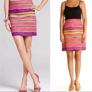 Ann Taylor Multicolor Striped Pencil Skirt – Size 4